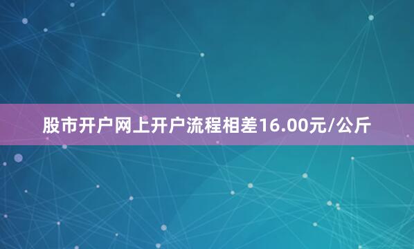股市开户网上开户流程相差16.00元/公斤