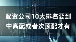 配资公司10大排名要到中高配或者次顶配才有